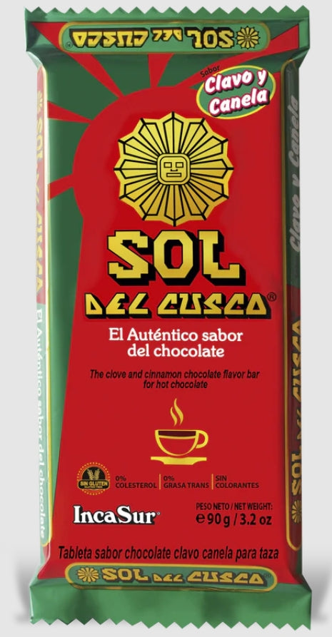 Bebida | Chocolate para hervir con clavo y canela | Sol del Cusco | 90gr