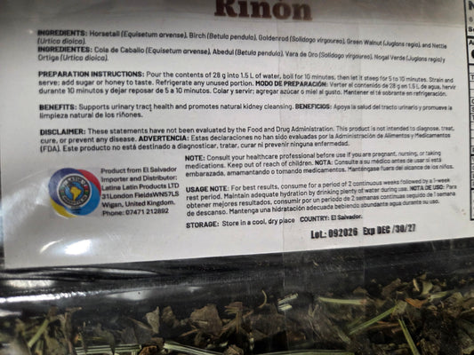 Herbal tea | Kidney | Riñones | 30gr
