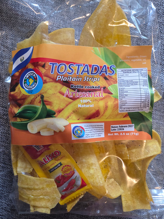 Snack | Tostadas, tajadas de platano | Natural plantain chips | 70gr