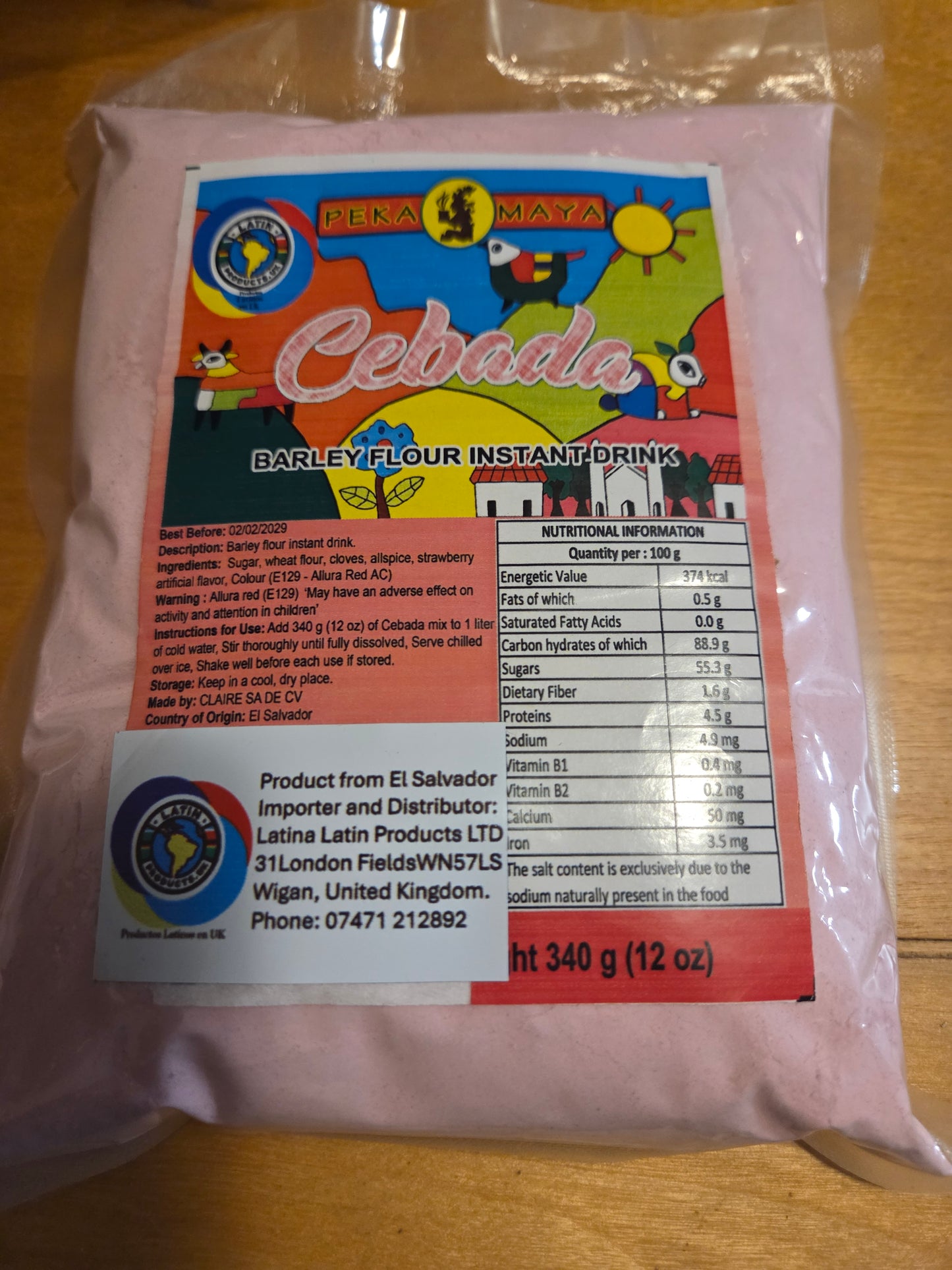 Drink powdered | Cebada premium | Peka maya | Barley mix powder | 340gr