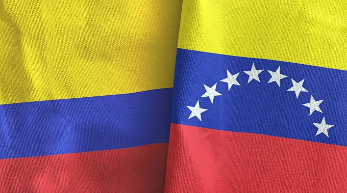 Colombia venezuela flags