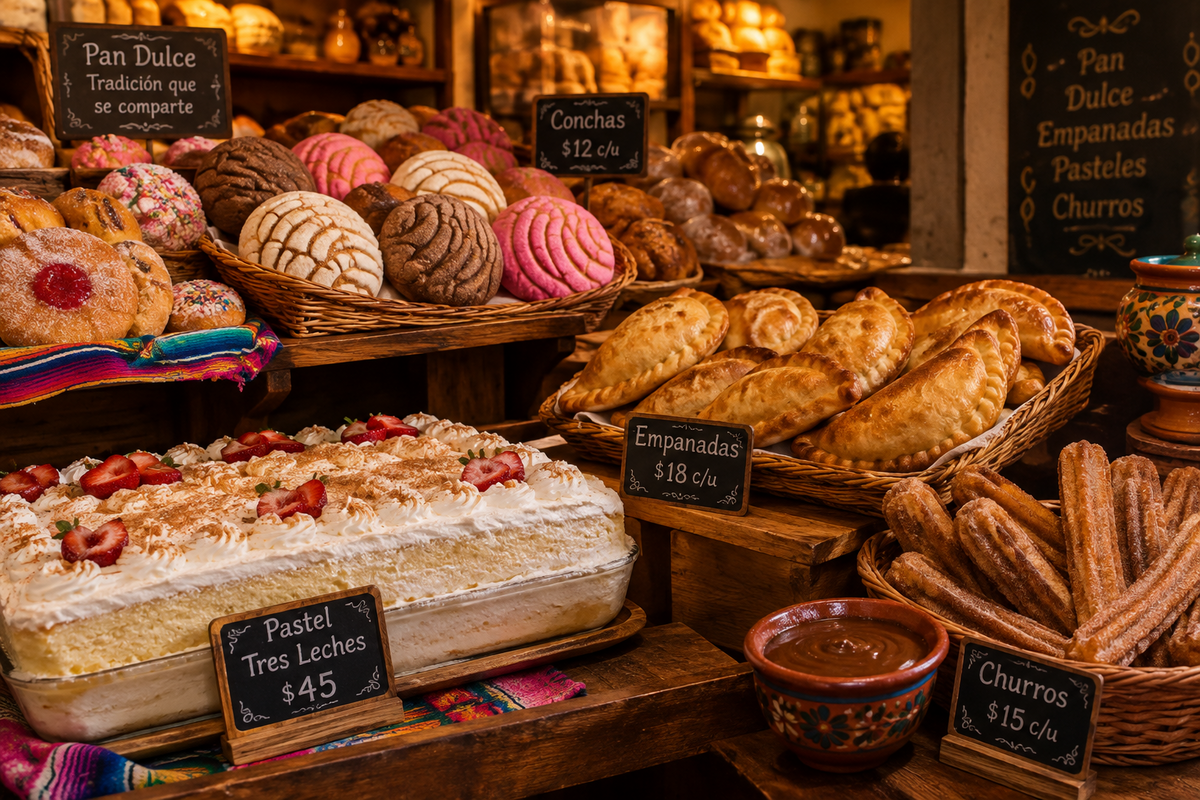 Latin America traditional bakery and biscuits.