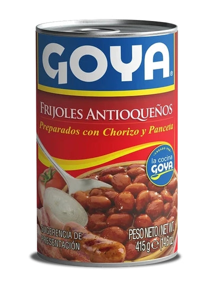 Beans | Whole red beans with pork chorizo | Colombian style beans | Goya | 425gr