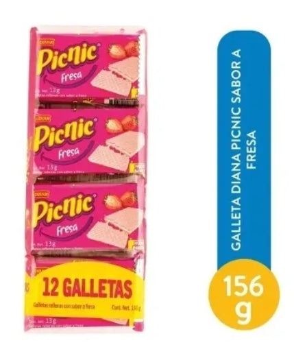 Biscuit wafer strawberry (12 Units)