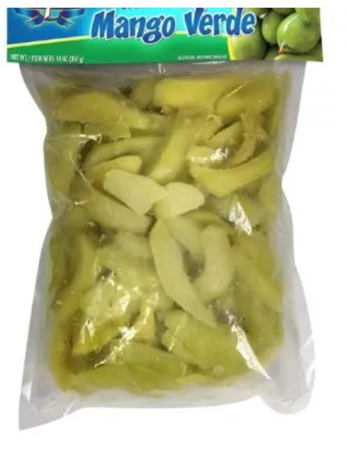 Fruits/Vegetables FROZEN green mango no seeds, cut and peeled (400gr)