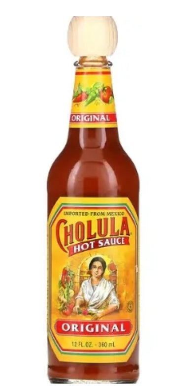 Hot sauce cholula. Bigger 12onz