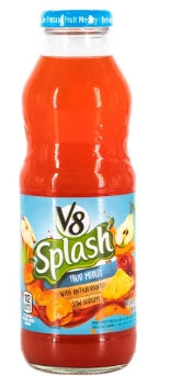 Drink V8 Fruit juice glass bottle