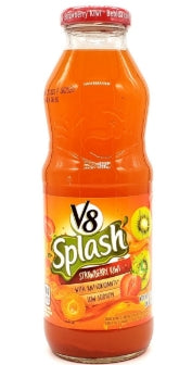 Drink V8 Fruit juice glass bottle