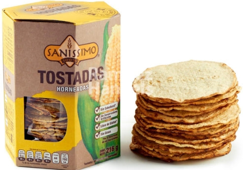 Tostadas de maíz | Sanísimo | Tostadas al horno | 18 Unidades