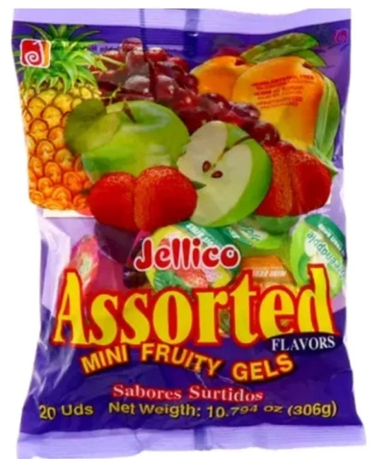 Sweet 20 pack mini fruity jelly.