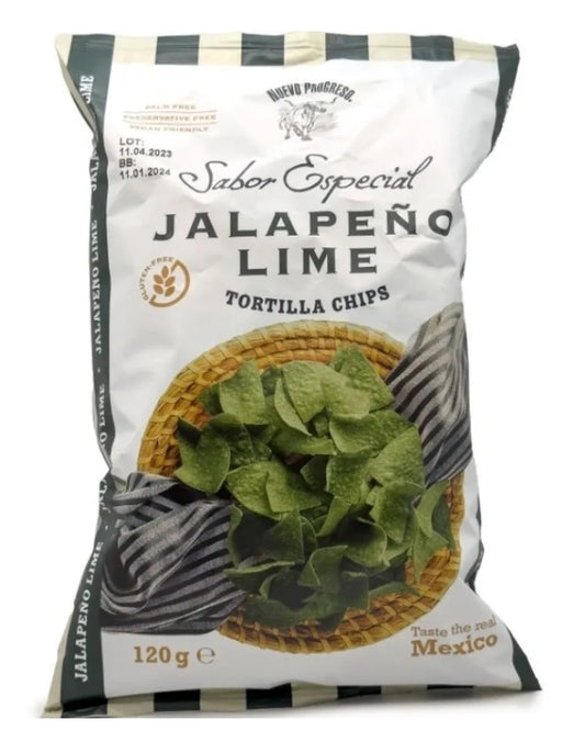 Snack Mexican tortilla chips jalapeño & lime