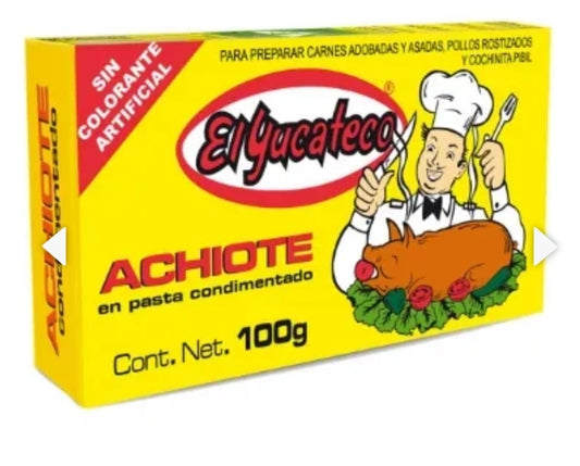 Seasoning achiote paste (pasta de achiote) from Mexico