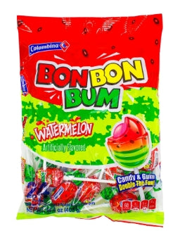 Piruleta Dulce Bon Bon Bum Sandía (24 unidades)