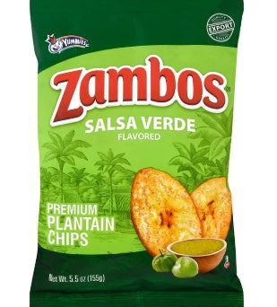 Snack | Plantain chips | Zambos | Green plantain Flavoured | 140gr