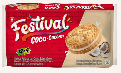 Paquete de galletas de vainilla con crema de fresa de Colombia (10 Unidades)