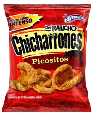 Snack pork scratchings Chicharrones picositos del rancho