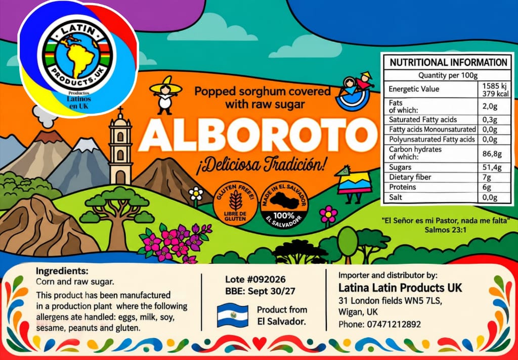 Sweet | Traditional candy | Handcrafted puffed corn coated with caramel | Alboroto | 6 pack