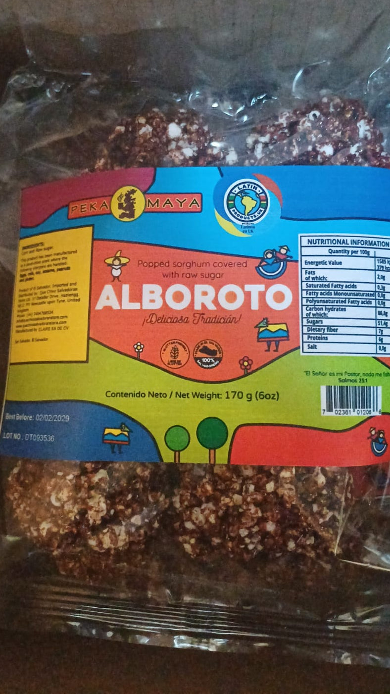 Dulce | Dulce tradicional | Maíz inflado artesanal recubierto de caramelo | Alboroto | Paquete de 6