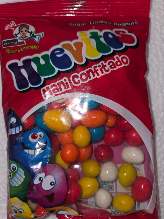 Sweet | Traditional hard candy with peanut inside | Huevitos de colores | 170gr