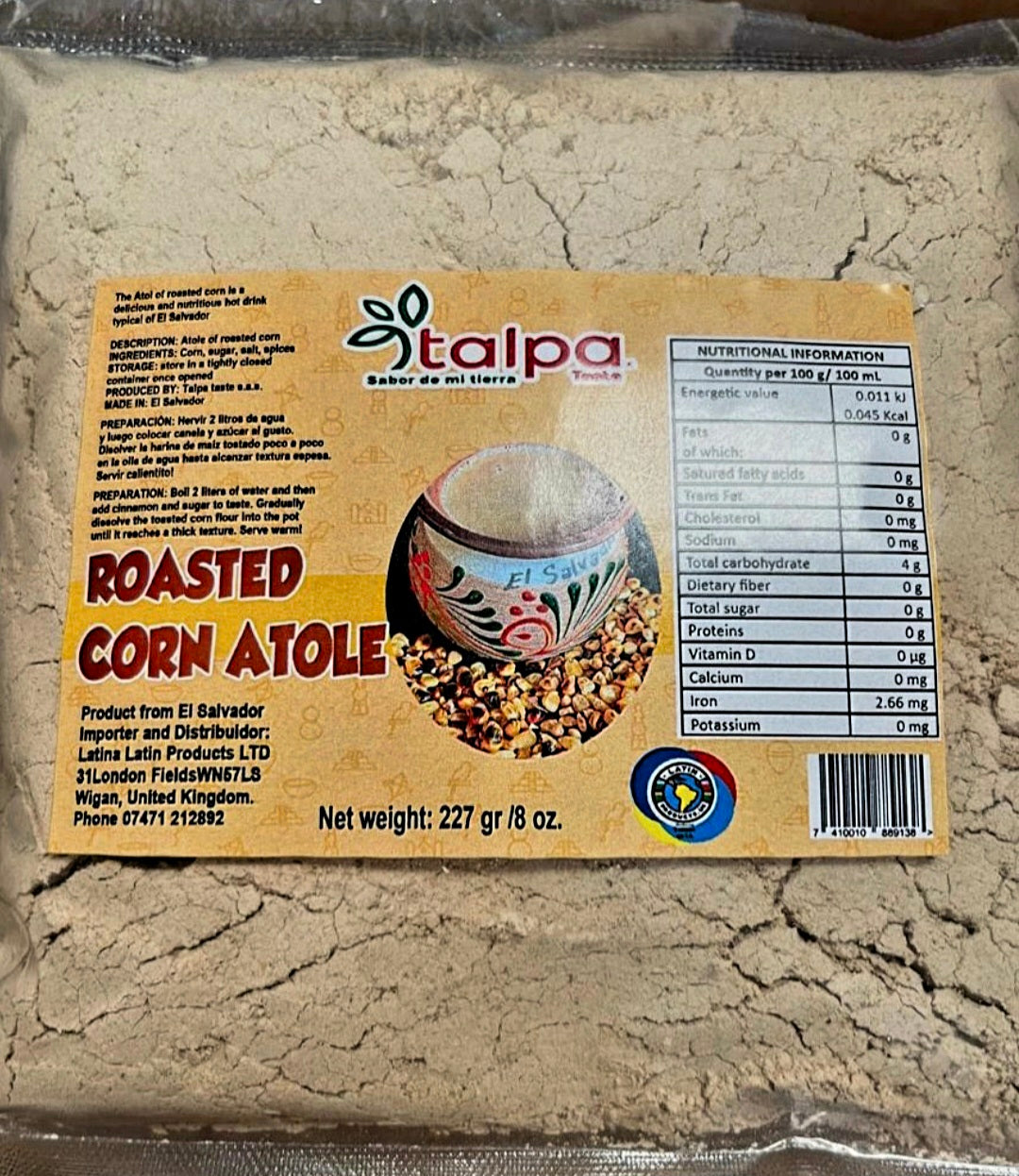 Drink powdered | Atole | Organic Roasted Corn